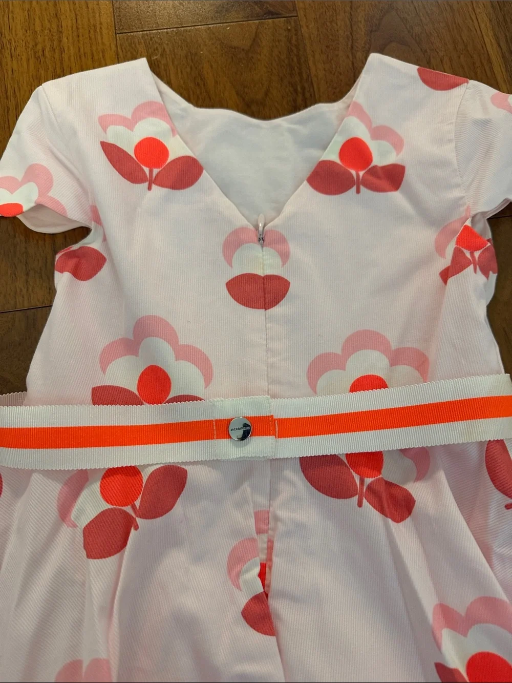 Jacadi perfect condition pink cotton floral flare dress - perfect condition.